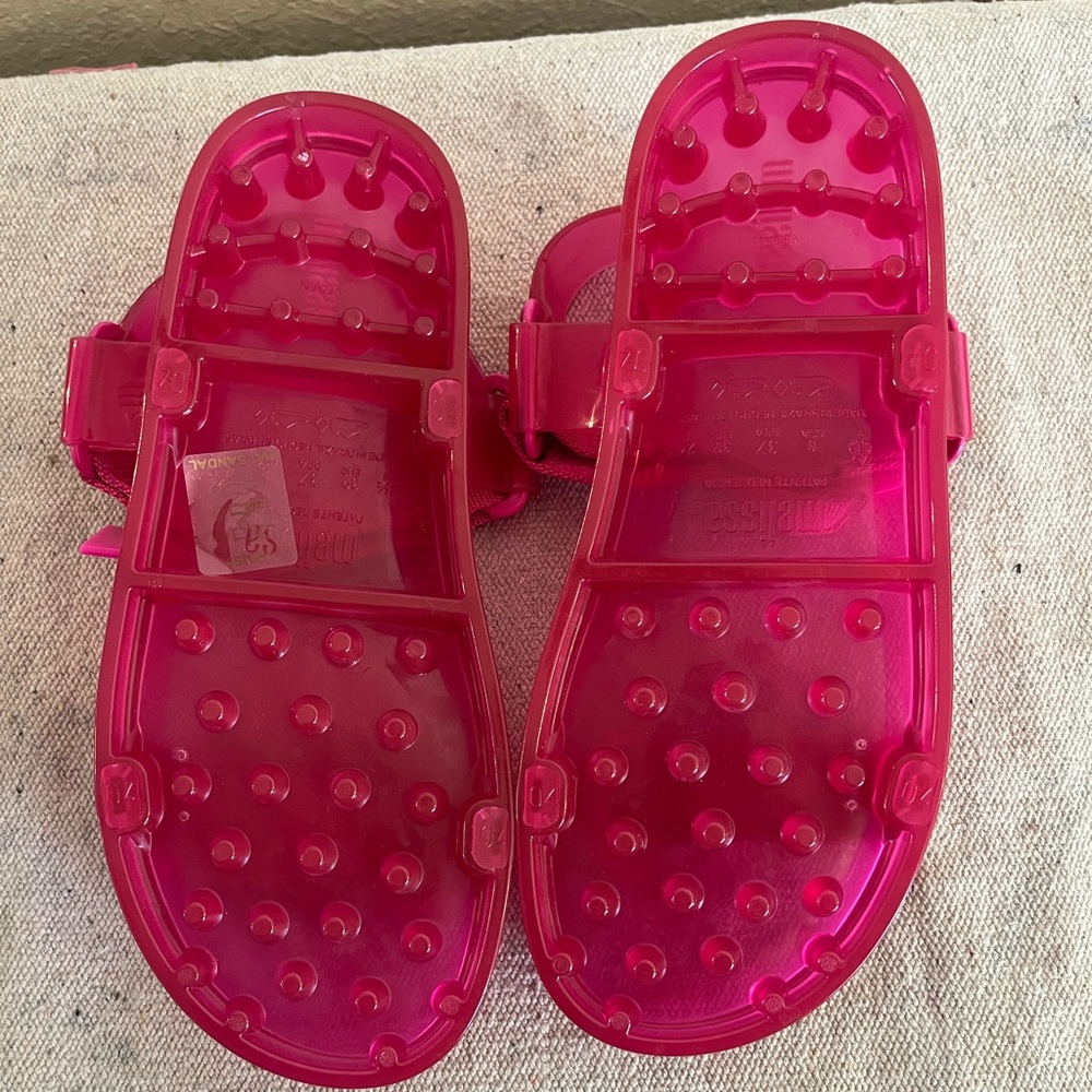 Melissa Woman's Papete Pink Summer Beach Sandals Sz 8 - Picture 4 of 8